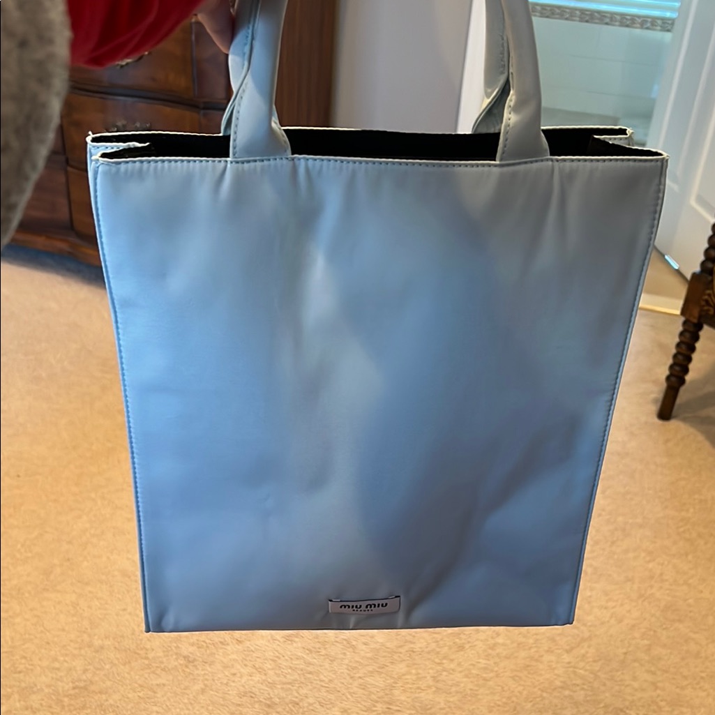 Miu Miu Light Blue Tote Bag